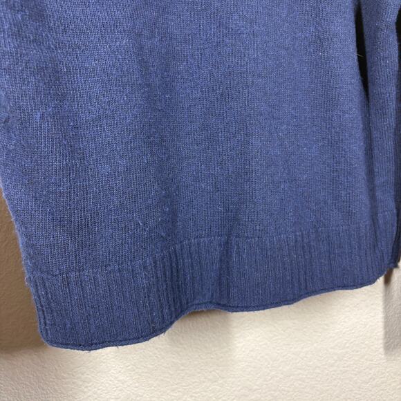 Jenni Kayne XS Everyday Wool Cashmere Knit Sweater Blue Crew Neck Long Sleeves - Picture 9 of 9